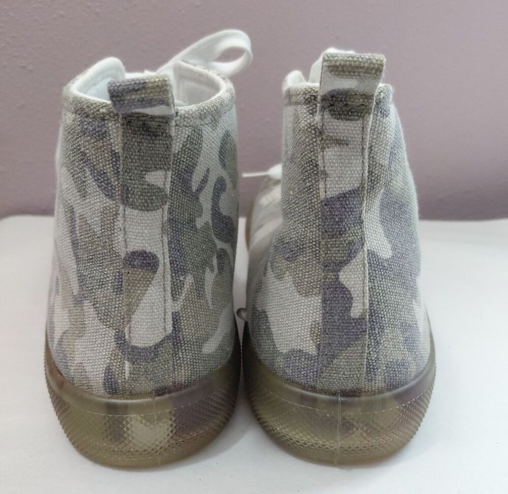 Vintage Havana High Top Sneakers Rewind Army Camo Print Size 10 Lace Up - Picture 3 of 8